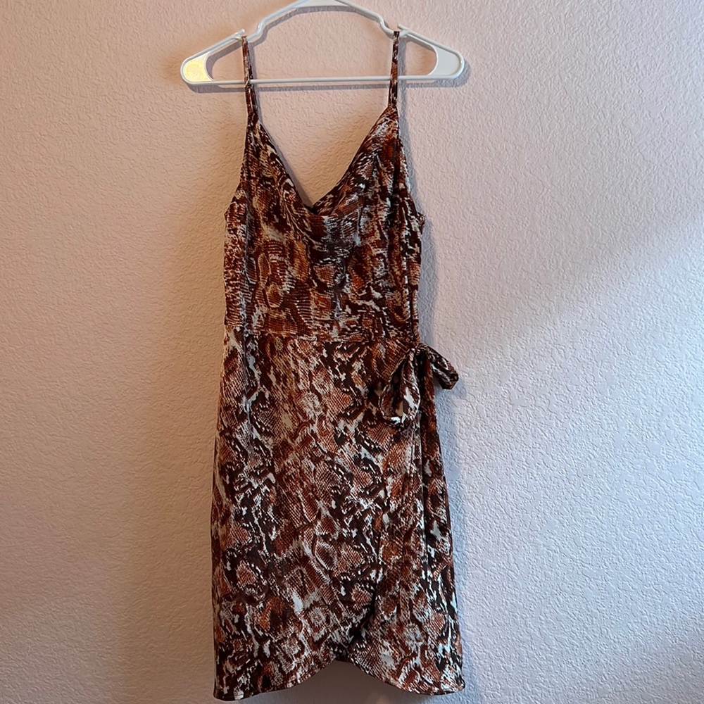 Snakeskin patterned dress